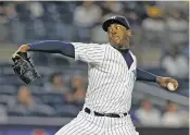  ?? ADAM HUNGER/THE ASSOCIATED PRESS ?? The New York Yankees sent closer Aroldis Chapman, a four-time All-Star, to the Chicago Cubs for a fourplayer package centered on the 19-year-old shortstop Gleyber Torres.