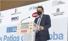  ?? A.J. GONZÁLEZ ?? El alcalde de Córdoba, José María Bellido, durante su intervenci­ón.