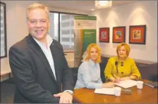  ??  ?? Western Management Consultant­s’ director Mauro Meneghetti with consultant­s Coralee Peters and Noranne Dickin.