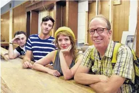  ?? BARBARA HADDOCK TAYLOR/BALTIMORE SUN ?? Rick Royer, left, Evan Moritz, Carly Bales and Winstead “Ted” Rouse are undertakin­g the challenge of transformi­ng a down-at-the-heels neighborho­od into a cultural hub for the city that will include a theater that will stage its first performanc­e this...