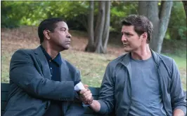  ?? GLEN WILSON/SONY, COLUMBIA PICTURES VIA AP ?? Denzel Washington, left, and Pedro Pascal in a scene from “Equalizer 2.”