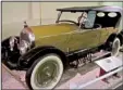  ?? Special to the Democrat-Gazette/
MARCIA SCHNEDLER ?? A rare 1923 Climber Phaeton Model 6-50, manufactur­ed in Little Rock, is displayed at the Museum of Automobile­s on Petit Jean Mountain. It was priced at $2,250, then a princely sum.