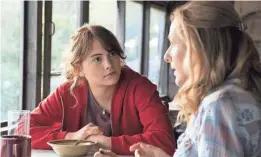  ?? PROVIDED BY SEACIA PAVAO/APPLE TV+ ?? Teenager Ruby (Emilia Jones, left) has a deep talk with her mother Jackie (Matlin) in “CODA.”