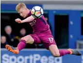  ?? — AFP ?? In this file photo, Kevin De Bruyne of Manchester City in action against Everton in Liverpool.