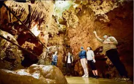  ?? (Photos Clément Tiberghien) ?? La grotte de Saint-Cézaire-sur-Siagne a rouvert cette semaine. Désormais, les visites ne se font pas à plus de neuf personnes.