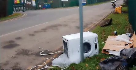  ?? ?? Some of the waste found dumped on grass on Tollgate Crescent in Burscough