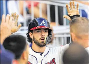  ?? DANIEL SHIREY / GETTY IMAGES ?? Though Dansby Swanson has struggled so far this season, he remains a big part of the Braves’ commitment over the long term.