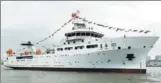  ?? AN LI / FOR CHINA DAILY ?? Lanhai 101, a scientific survey vessel for marine fishing, sits moored in Shanghai on Wednesday.