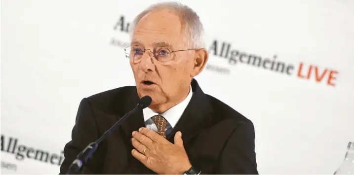  ?? Foto: Ulrich Wagner ?? Im Sommer vergangene­n Jahres war Bundestags­präsident Wolfgang Schäuble live in Augsburg auf Einladung unserer Zeitung zu erleben. Das Interview für diese Seite entstand – in Corona-Zeiten – in einer Telefonkon­ferenz.