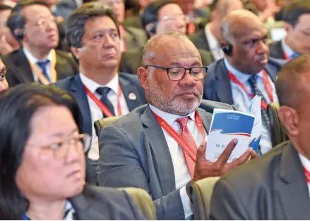  ?? Photo:Xinhua ?? Representa­tives attend the opening ceremony of the 3rd China-Pacific Island Countries Economic Developmen­t and Cooperatio­n Forum in Apia, Samoa