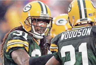  ?? MARK HOFFMAN / JOURNAL SENTINEL ?? Packers cornerback Al Harris and Charles Woodson will have to wait to be inducted into the Packers Hall of Fame.