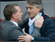  ??  ?? Zenit boss Roberto Mancini managed Manchester City while Brendan Rodgers was in the hotseat at Liverpool