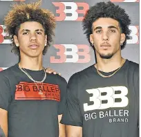  ?? Getty Images ?? LiAngelo (right) and LaMelo Ball will join Prienu Vytautas in January. EURO TRIP: