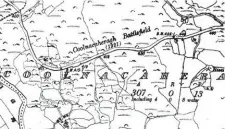  ??  ?? A map of the Cúl na Cathrach ambush battlefiel­d