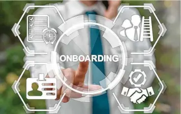  ?? Shuttersto­ck ?? As more companies hire remotely, a term that has gained popularity is “onboarding.” Beyond individual hiring, employee onboarding means hiring groups of employees so that socializat­ion and culture training can be taught.