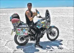  ??  ?? Spencer Conway in the Salar de Uyuni salt flat