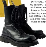  ?? ?? Bottega Veneta Lug lace-up boots, $2690 These tough-looking leather boots are way out of my price range, but I love their chunky soles and military vibe. I reckon I could pull them off, even without a #1 crop.