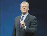  ?? AP FILE ?? NCAA President Charlie Baker is proposing the creation of a new tier of Division I athletics where highly resourced schools would be required to offer at least half their athletes a payment of at least $30,000 per year.