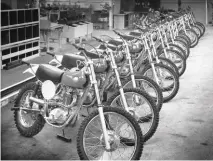  ??  ?? ABOVE: The final few bikes in a batch of 54 CCMS built for the Sultan of Oman