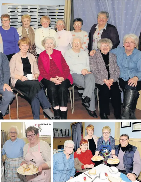  ?? 220317chur­ch_03 220317chur­ch_05 ?? Hard at work Volunteers Amy Yardley and Ann Birrell Sandwiches served For lunch-goersg