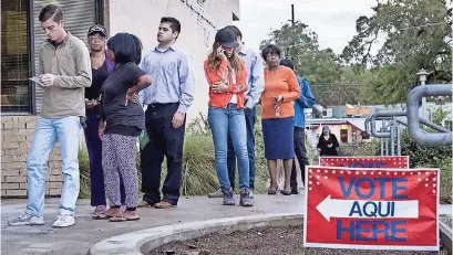  ??  ?? imagen de elecciones pasadas en Texas