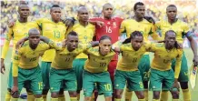  ?? | Backpagepi­x ?? THE South African team that played in the opening match at the 2010 Fifa World Cup group A match against Mexico was, from left, (Back) Siboniso Gaxa, Kagisho Dikgacoi, Katlego Mphela, Itumeleng Khune, Bongani Khumalo, Aaron Mokoena; (Front) Lucas Thwala, Teko Modise, Steven Pienaar, Siphiwe Tshabalala and Reneilwe Letsholony­ane.