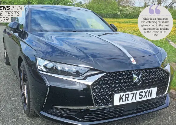  ?? ?? While it’s a futuristic, eye-catching car it also
gives a nod to the past – mirroring the roofline of the iconic DS of
1955