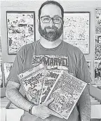  ??  ?? Aaron Meyers, who buys and sells comic books, says impulse buying “fills an emotional need” for shoppers. COURTESY OF CHRISSY MEYERS