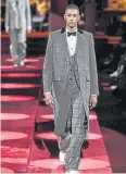  ??  ?? A model shows off Dolce &amp; Gabbana.