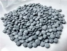  ?? THE CANADIAN PRESS FILE PHOTO ?? Fentanyl pills are shown in an undated police handout photo.