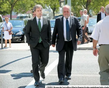  ??  ?? CISÃO. Bruno de Carvalho e Marta Soares já não caminham lado a lado