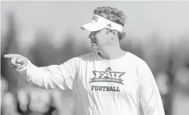  ?? RANDY VAZQUEZ/STAFF FILE PHOTO ?? Florida Atlantic coach Lane Kiffin has secured commitment­s from five prospects.