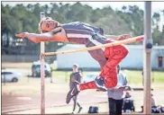  ?? Jan Wright ?? A high jump of 6-feet, 3-inches gave Heritage’s Eli Owens a new school record during a meet at Gordon Lee last week.