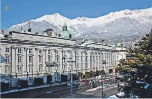  ?? © Innsbruck Tourismus, Christof lackner ?? Los edificios monumental­es del centro dan un aire imperial a la localidad.