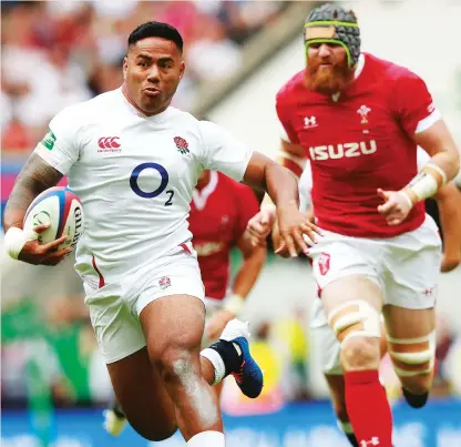  ?? PICTURE: Getty Images ?? Huge presence: Manu Tuilagi attracts defenders at 12 and creates space outside