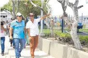  ?? CORTESÍA ?? El alcalde Char, junto al gerente de la ADI, Alberto Salah, durante la inspección del parque.