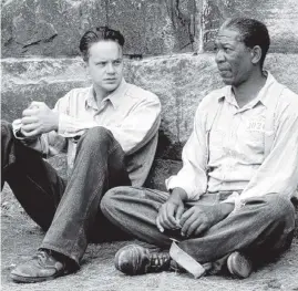  ?? Castle Rock Entertainm­ent ?? Tim Robbins, left, and Morgan Freeman star in the ‘The Shawshank Redemption.’