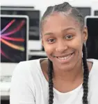  ??  ?? Shorewood High School senior Makayla McMurry, 17, from Milwaukee. Teenagers tend to need more sleep than adults due to how their brains develop, which means later start times could help them at school.