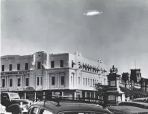  ??  ?? 0 An Unidentifi­ed Flying Object over Bulawayo, Rhodesia, in 1953; the first UFOS were reported on this day in 1947