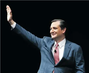  ?? JUSTIN SULLIVAN/GETTY IMAGES ?? Texas Sen. Ted Cruz is popular with right-wing Republican­s and is considered a strong contender for the presidenti­al nomination, but the U.S. Constituti­on requires the president to be a ‘natural-born’ U.S. citizen.