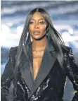  ?? FOTO: DPA ?? Naomi Campbell 2019 bei einer Modenshow in Paris.