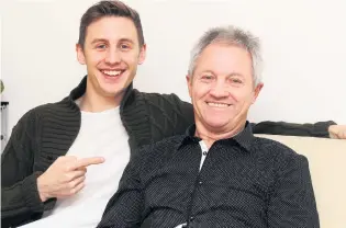  ??  ?? Shane Todd with his father Denis at their home in Holywood, Co Down