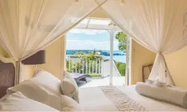  ?? Photo / Airbnb ?? Waiheke’s Moana Vista cottage is a romantic getaway where the view is the star.