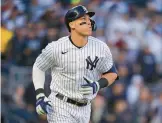  ?? AP FILE ?? Reigning American League MVP Aaron Judge agreed to a nine-year, $360 million free agent contract to remain with the Yankees, according to reports Wednesday.