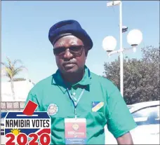  ?? Photo: Contribute­d ?? NAMIBIA VOTES 2020 Looking at change… Mwaetako.
IPC Eengodi candidate Hafeni