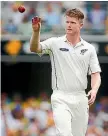  ?? REUTERS ?? Black Caps all-rounder Jimmy Neesham bowling at The Gabba against Australia in 2015.