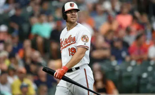  ?? Greg Fiume/Getty Images ?? Chris Davis walks to the dugout after striking out in the third inning against the Yankees Wednesday. Two innings later, he went after manager Brandon Hyde in the dugout before being restrained. Davis was hitting .182 entering Friday’s game.