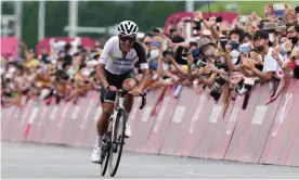  ?? Photograph: Xinhua/REX/Shuttersto­ck ?? Thousands turned out to watch the road cycling races.