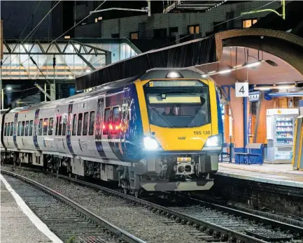  ?? TOM MCATEE. ?? Northern 195130 arrives at Manchester Oxford Road on December 17 2020, with the 1450 Barrow-Manchester Airport. A consultati­on is under way to consider options to cut the number of trains through the Castlefiel­d Corridor to 12 per hour.