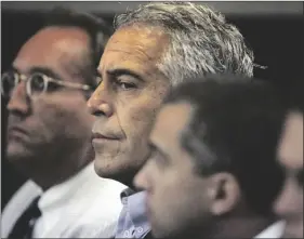  ?? PHOTO VIA AP ?? Jeffrey Epstein appears in court in West Palm Beach, Fla., July 30, 2008.